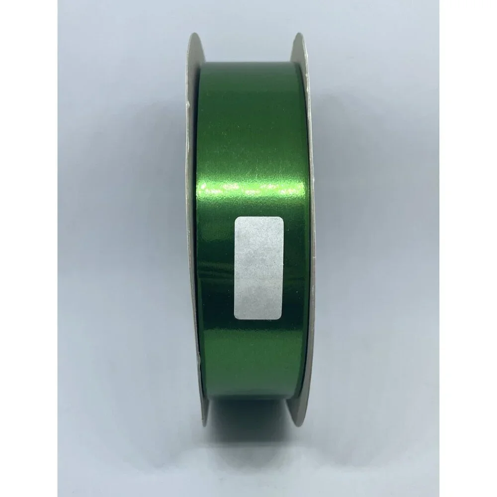 RELIANT RIBBON Large Roll Emerald Green Metallic Polypropylene 1.25